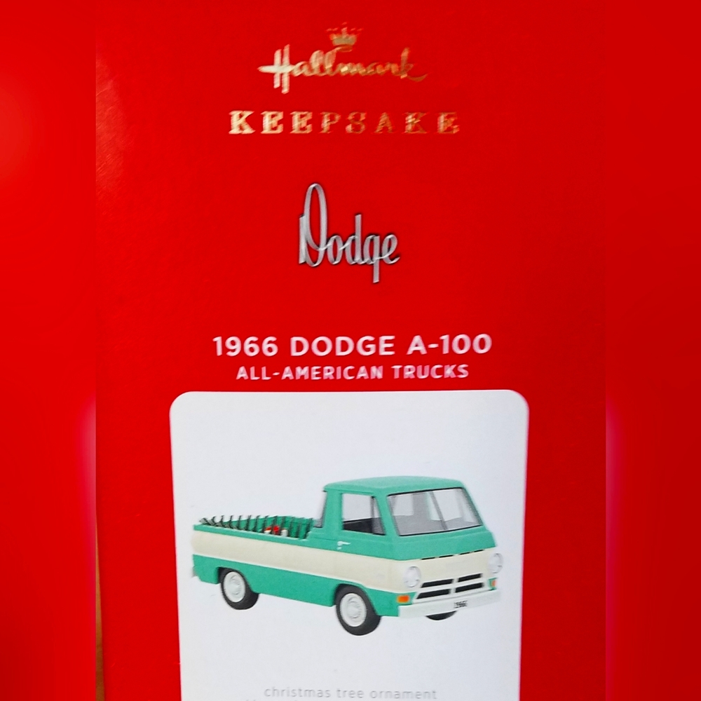 Hallmark Christmas Ornament 1966 Dodge Truck A-100